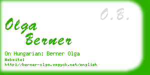 olga berner business card